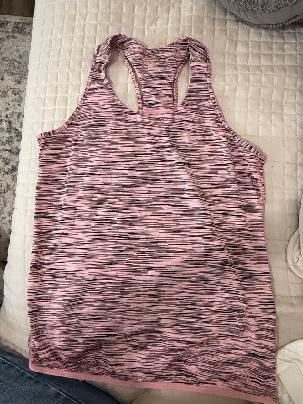 tek gear Pink and Black Space-Dye Racerback Tank Top